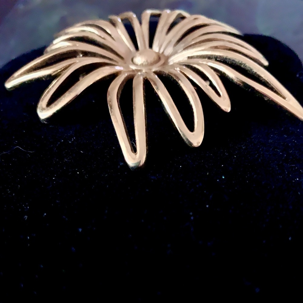 Elegant Givenchy Gold Flower Brooch